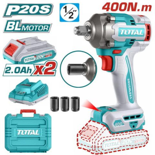 ΜΠΟΥΛΟΝΟΚΛ ΜΠΑΤ 20V TOTAL 400nM ΣΕΤ 2 ΜΠΑΤ 2Α+ΦΟΡΤ (1)